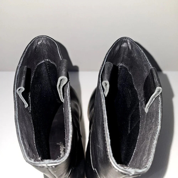 NEW Free People Tabby Ankle Boot Womens EU 41Black Leather Block Heel Pull On - Picture 9 of 13